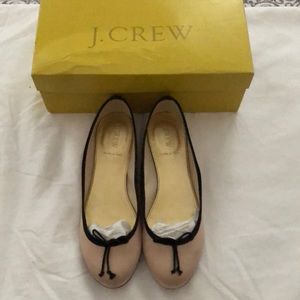 J. Crew Pink and Black Flats